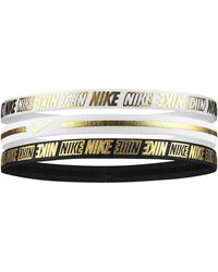 Nike Synthetic Heathered Headbands 6 Pack In Black Lyst