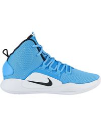 blue yellow and white basketball shoes
