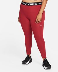 Nike Synthetic Pro Hypercool Glamour Tight in Red - Lyst