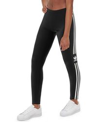 adidas trefoil leggings black
