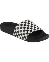 black vans flip flops