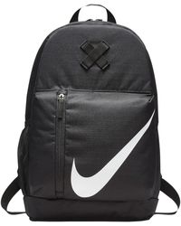 nike black large swoosh logo backpack
