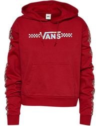 red vans cropped hoodie