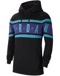 nike taping pullover hoodie in black