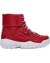 fila boots red