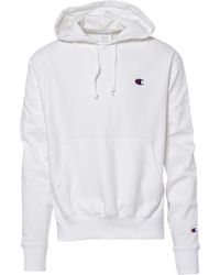 champion reverse weave white pullover hoodie