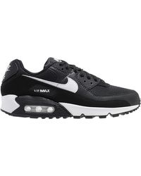 nike air max 90 womens shoes all black leather special