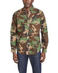 Polo Ralph Lauren Printed Oxford Button Down Shirt - Green