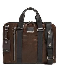 Tumi Alpha Bravo Aviano Slim Briefcase - Brown