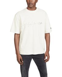 Y-3 Distressed Yohji Signature T-shirt - White