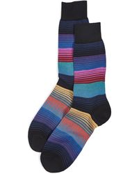 Paul Smith Lenzo Stripe Socks - Blue