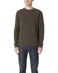 Naked /& Famous Denim Mens Slim Crew French Terry Sweatshirt