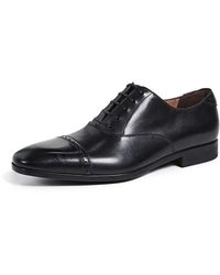 Ferragamo Boston Cap Toe Lace Up Shoes - Black