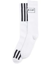 Y-3 Logo Socks - White