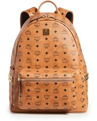 mcm men's logo coated canvas backpack