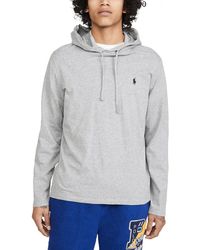 Polo Ralph Lauren Long Sleeve Hooded T-shirt - Gray
