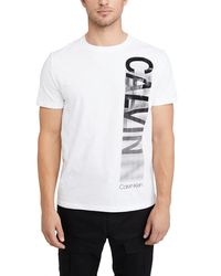 Calvin Klein Vrt Calvin Blur Crew Neck Tee - White