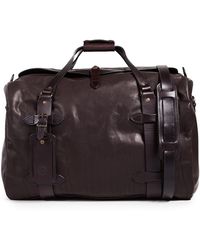 Filson Weatherproof Leather Medium Duffel Bag - Brown