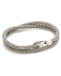 Miansai Sterling Silver Ipsum Wrap Bracelet - Metallic