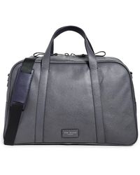 Ted Baker Traves Leather Holdall - Gray
