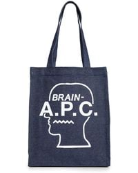 A.P.C. Brain Dead Tote Bag - White