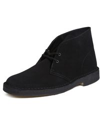 clarks desert boots sale black
