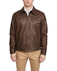 Polo Ralph Lauren Leather Windbreaker - Brown