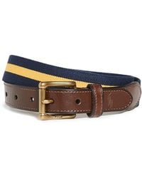 Polo Ralph Lauren Reversible Stirped Casual Belt Black Mens Large New