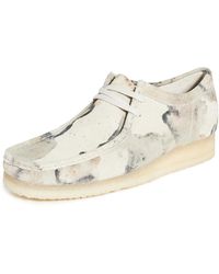 Clarks Wallabee Lace Up Shoes - White