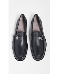 salvatore ferragamo men's adam leather gancio loafers