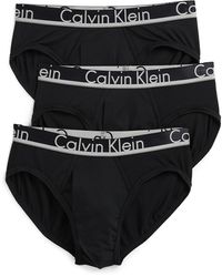 Calvin Klein Comfort Microfiber 3 Pack Briefs - Black