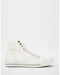 g star white trainers