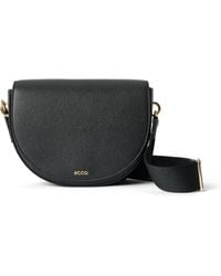 Ecco - Saddle Bag ( Pebbled Leather) Cross Body Handbags - Lyst