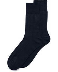 Ecco - Classic Ribbed Mid-Cut Socks - Lyst