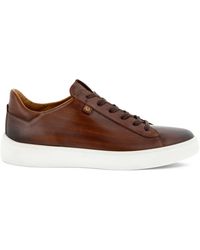 ECCO Street Tray Leather Slip-On Sneakers | Dillard's