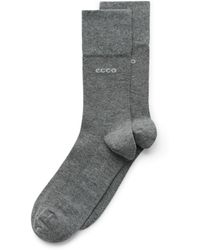 Ecco - Classic Longlife Mid-cut Socks Adult Grey Melange - Lyst