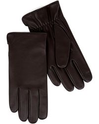 Ecco - Minimal Gloves Size L Leather Mokka - Lyst
