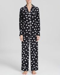 Three J Nyc Silk Polka Dot Pajama Set - Black