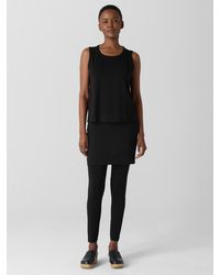 Eileen Fisher - Stretch Jersey Knit Skirted Legging - Lyst