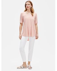 Eileen Fisher - Fine Jersey Rounded V-neck Tunic - Lyst