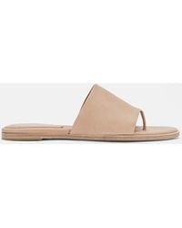 Eileen Fisher - Edge Leather Slide Sandal - Lyst