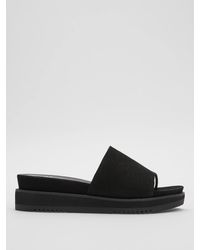 Eileen Fisher - Touch Tumbled Nubuck Leather Flatform Sandal - Lyst