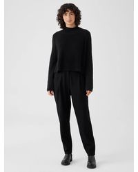 Eileen Fisher - Boiled Wool Jersey Carrot Pant - Lyst