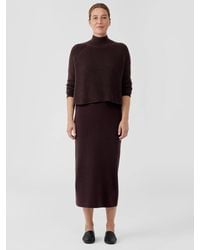 Eileen Fisher - Merino Rib Pencil Skirt In Regenerative Wool - Lyst
