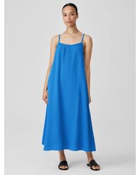 Eileen Fisher - Organic Cotton Lofty Gauze Cami Dress - Lyst