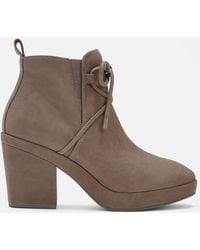 Eileen Fisher - Laugh Platform Bootie In Suede - Lyst