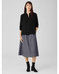 Eileen Fisher - Silk Habutai Quilted A-line Skirt - Lyst