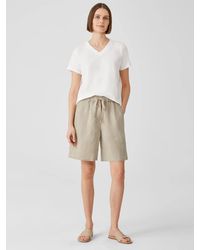 Eileen Fisher - Organic Linen Shorts - Lyst