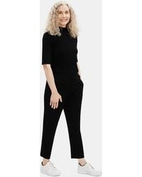 Eileen Fisher - Textured Stretch Rib Mock Neck Top - Lyst