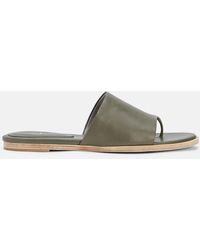 eileen fisher edge washed leather slide